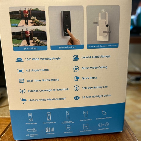 Aosu Video Doorbell Pro with Wifi Homebase - Picture 4 of 6